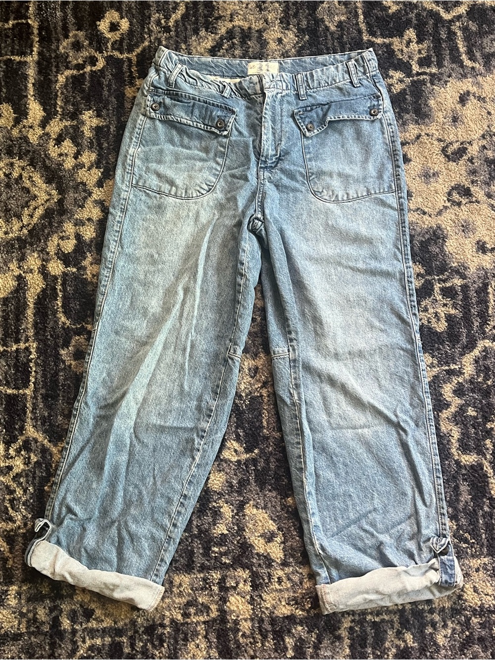 Light Wash Free People Women’s Jeans - Casual Relaxed Fit